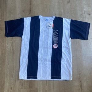 NWT Vintage Deadstock XL Yankees MLB 1994 TShirt Striped Panels Salem Sportswear